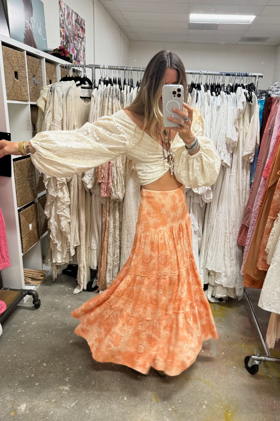 Rooftop Skirtdress | Ashbury Swirl Apricot