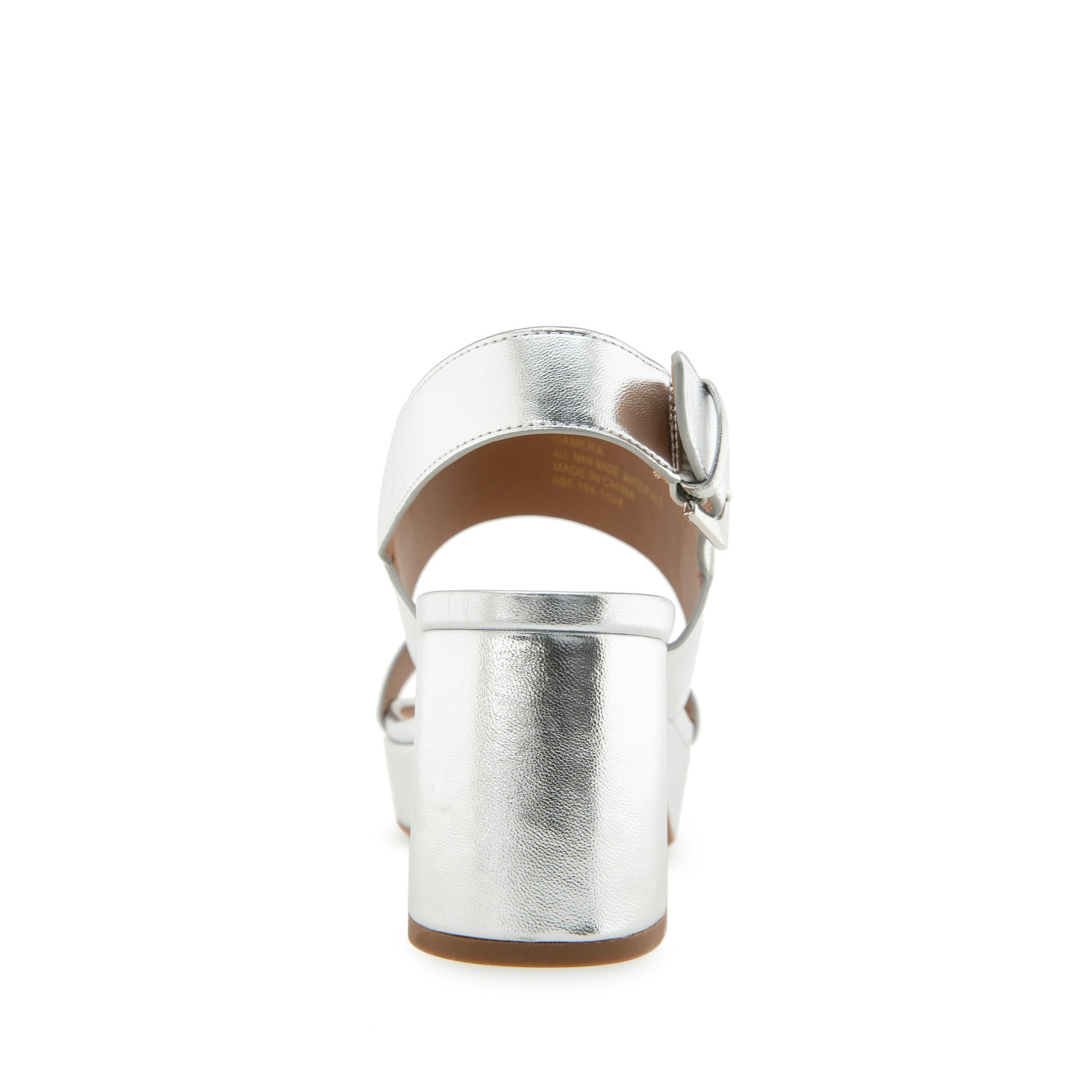 Camilia Sandal Platform | Silver Metallic Nappa Faux Leather