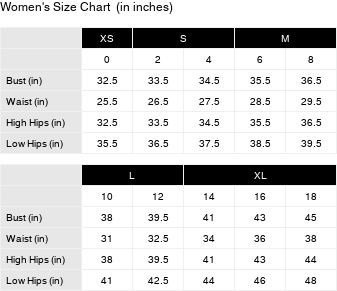 Product size guide