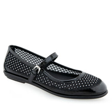 Baylee Casual Flat | Crystal/Black Mesh Fabric