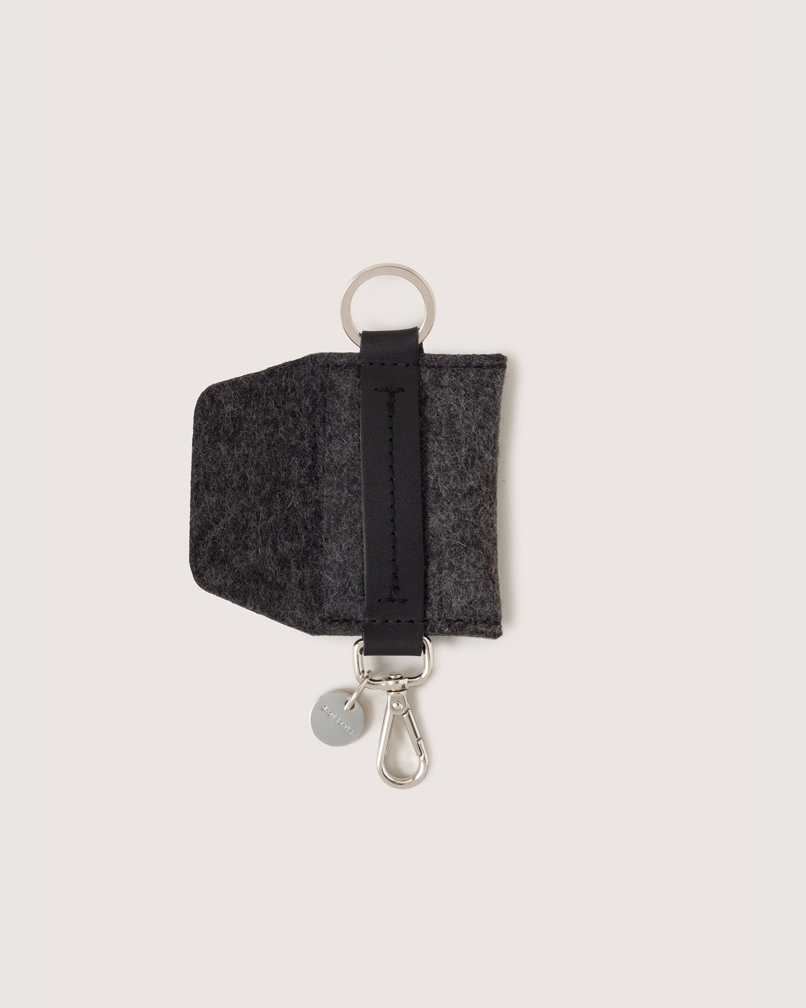 Merino Wool Card Key Fob | Charcoal
