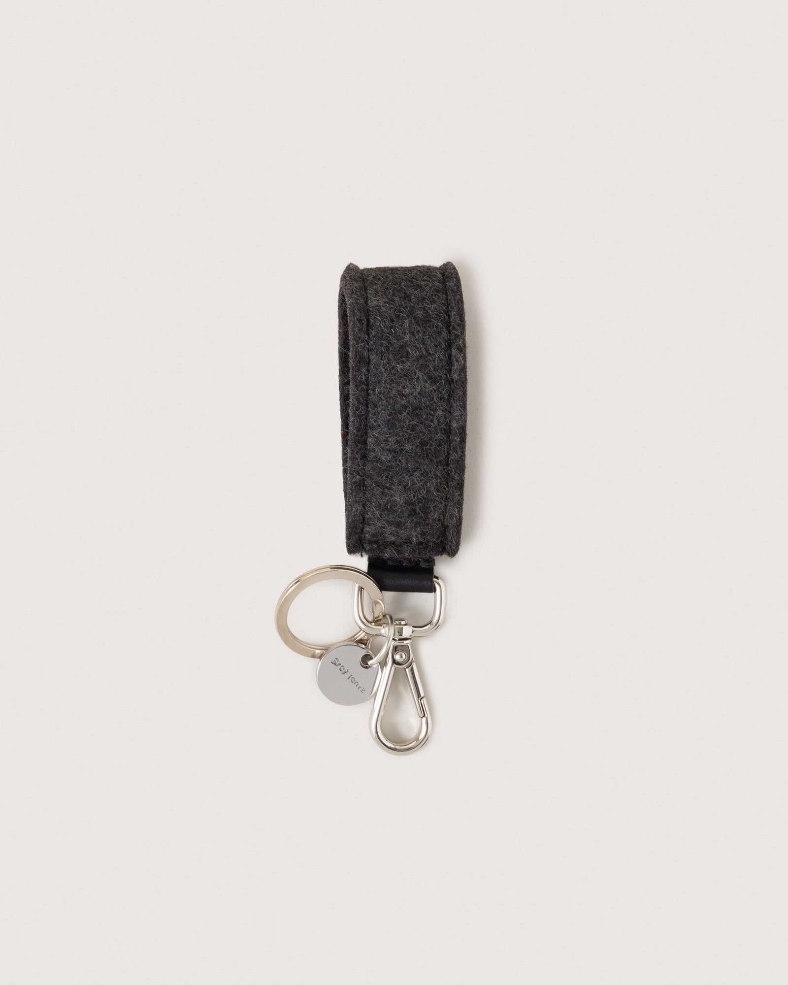 Merino Wool Loop Key Fob | Charcoal