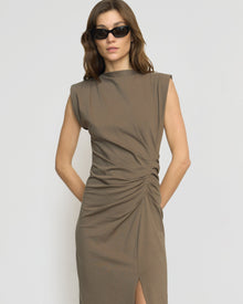 Renee | Khelan Sculpted Ruched-Waist Dress in Size Small