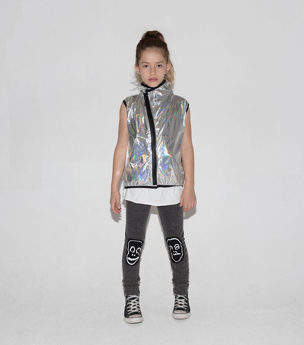 Kid | Nylon Vest | Silver