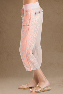 Women | Slouchy Cargo Linen Crop Pant | Diagonal Butterfly Wash 11