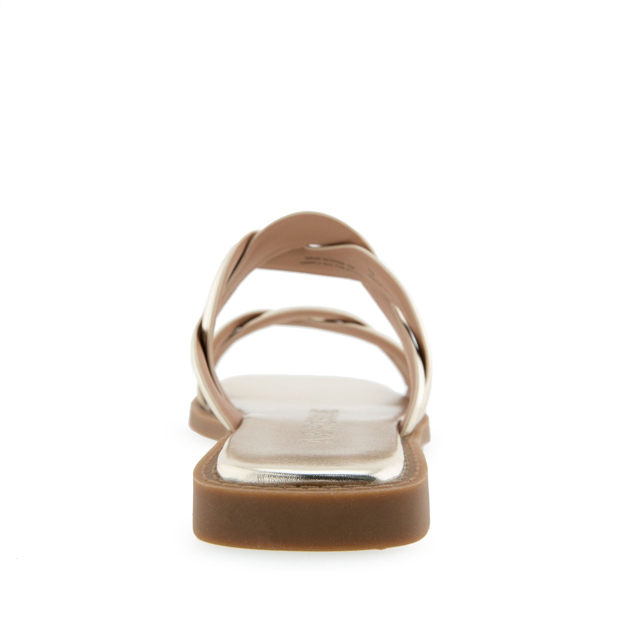 Colette Sandal Flat | Gold Metallic Faux Leather