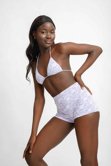 Women | Tori Swim Shorts | Lavender Jacquard