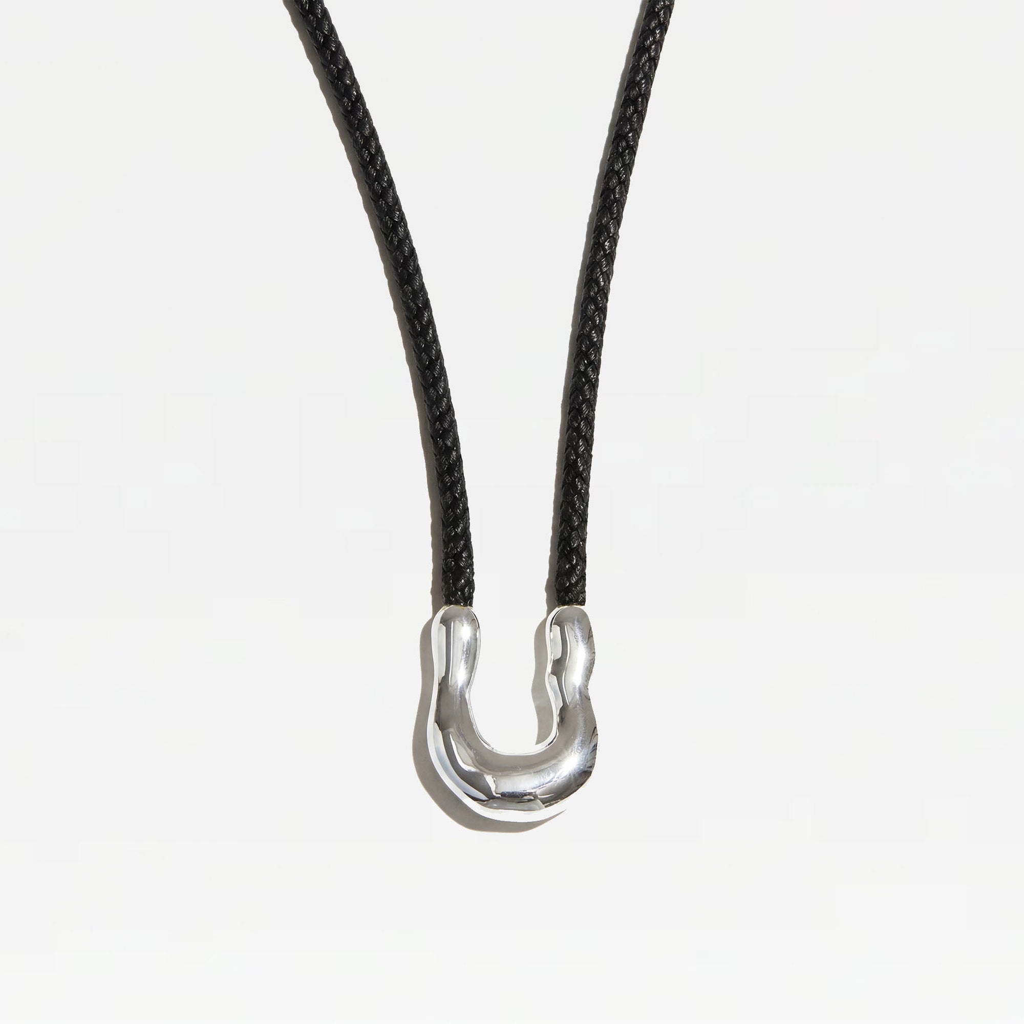 The Lea Cord Pendant Necklace |  Sterling Silver