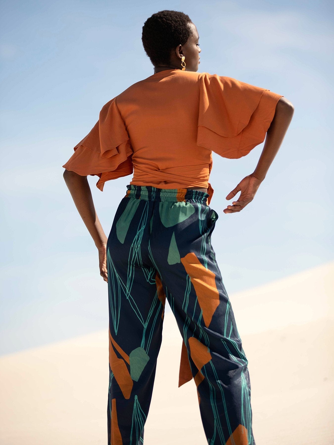Leer Pants | Costa Navy