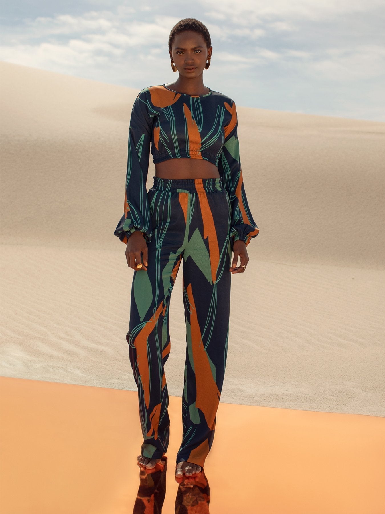 Leer Pants | Costa Navy