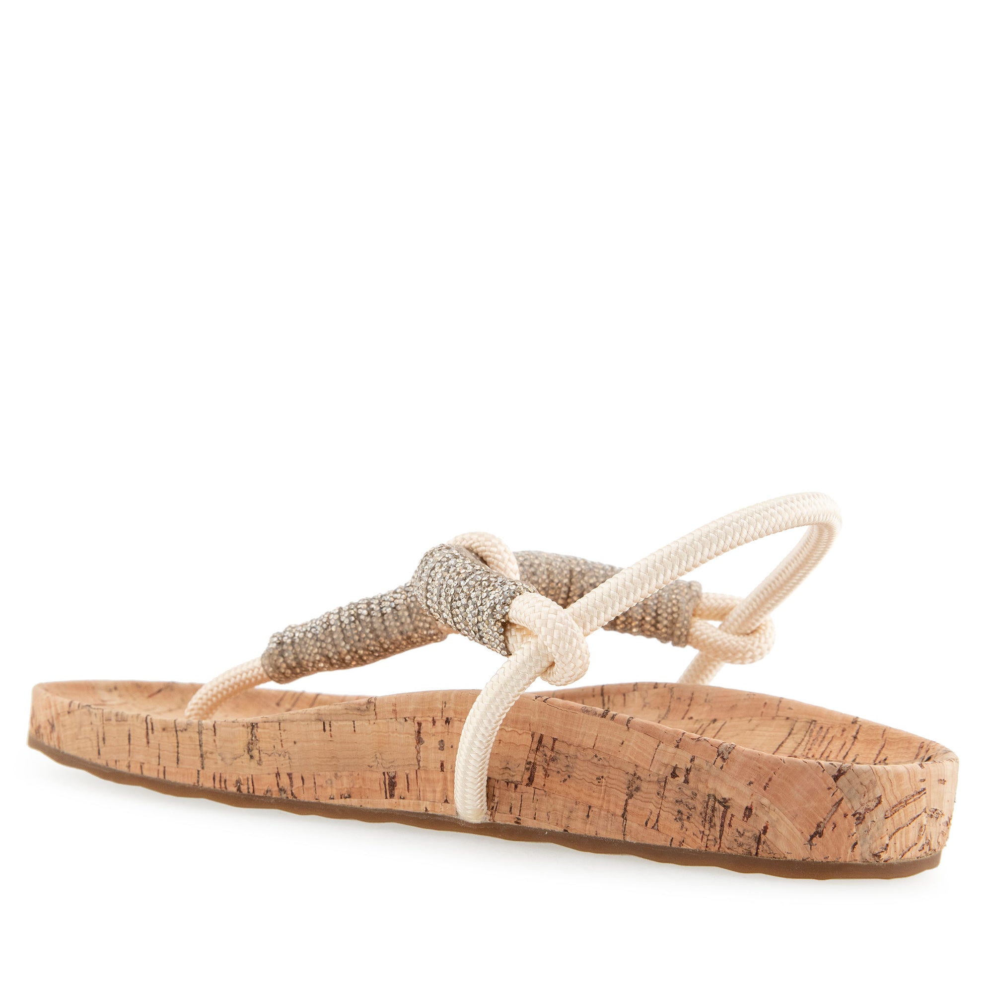 Leve Sandal Footbed | Crystal/Champagne