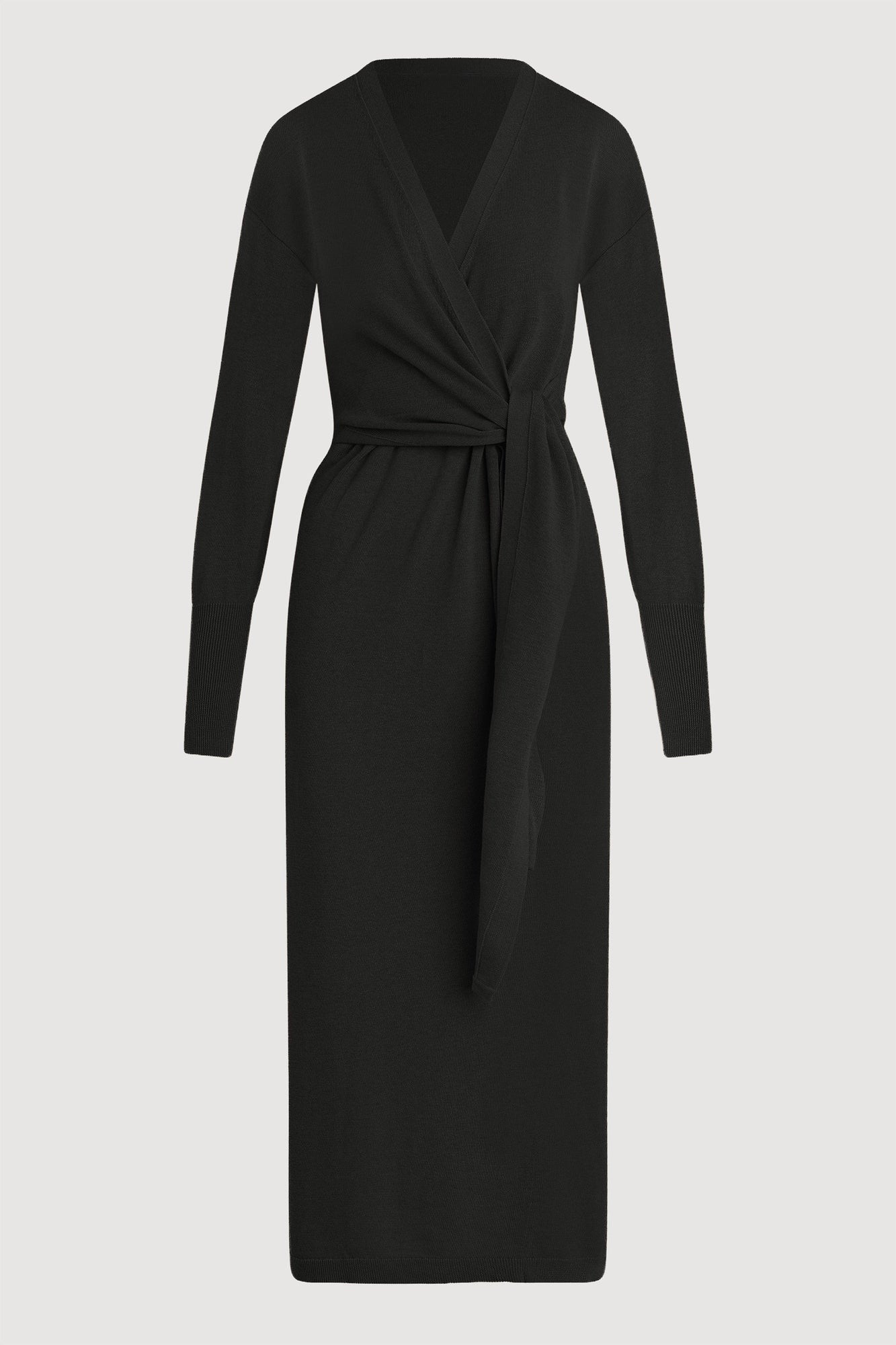 Marije | Linden Front-Wrap Sweater Dress in Size Small - Flat