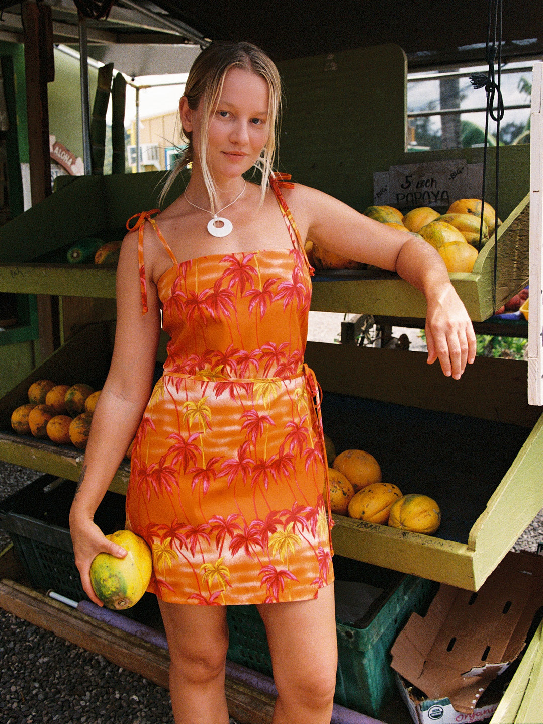 Clara Mini Dress | Sunset Orange