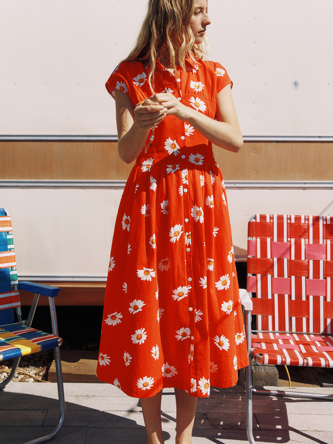 Joan Dress | Red Daisy