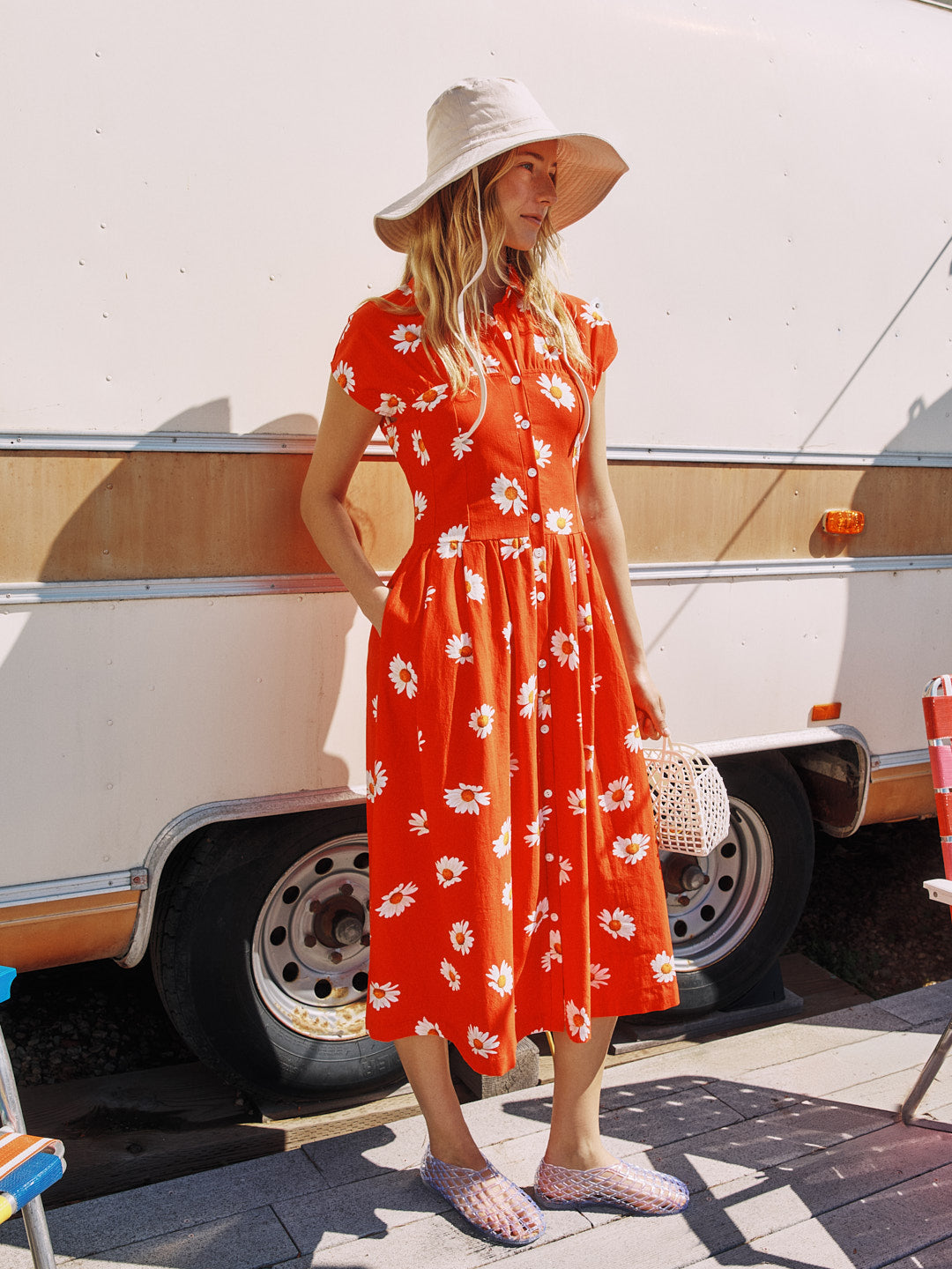 Joan Dress | Red Daisy