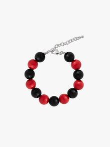 Lola Beaded Bracelet | Red/Black