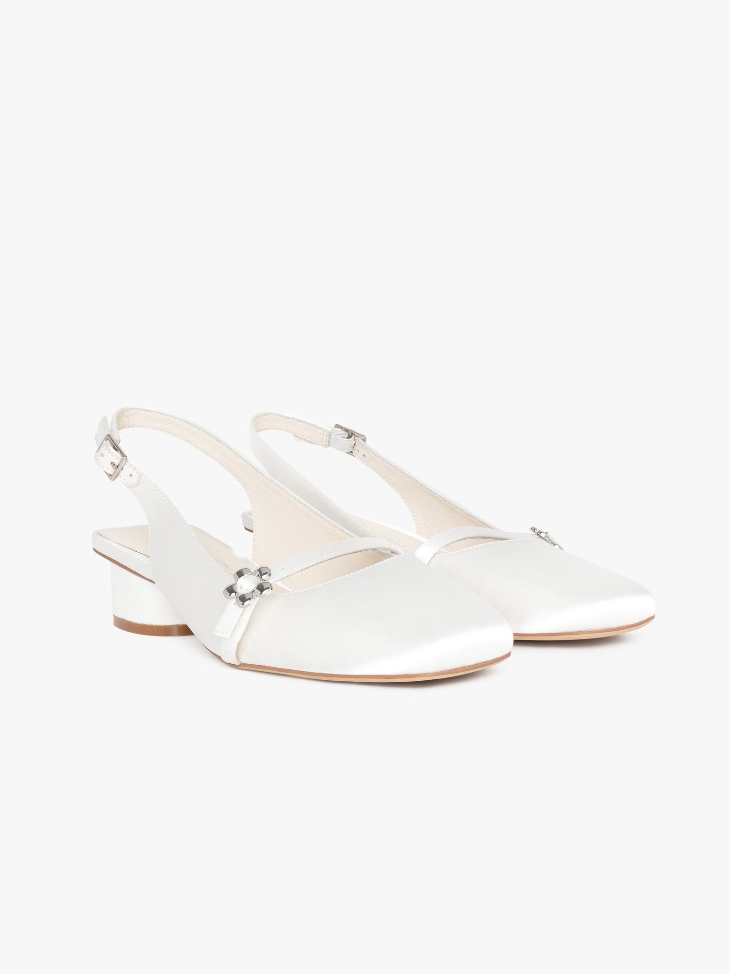 Mackie Heel | White Satin