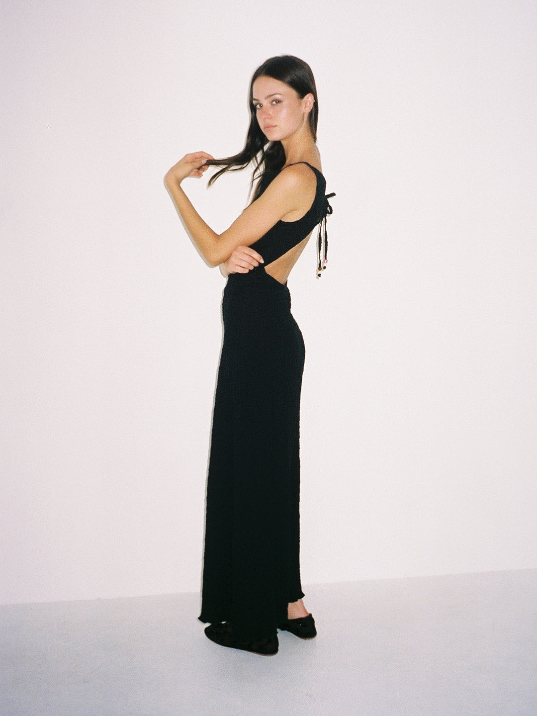 Maya Dress | Black Crinkle