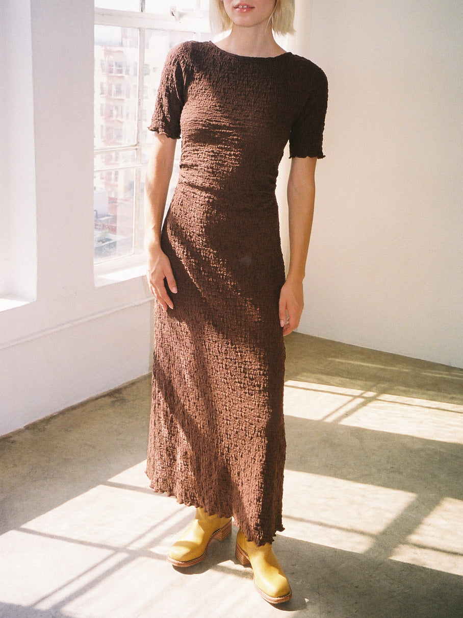 Maya Short Sleeve Dress | Mocha