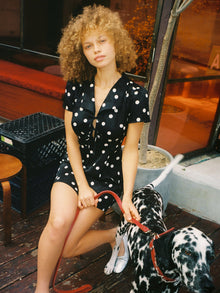 Alexa Shirtdress | Black Dot