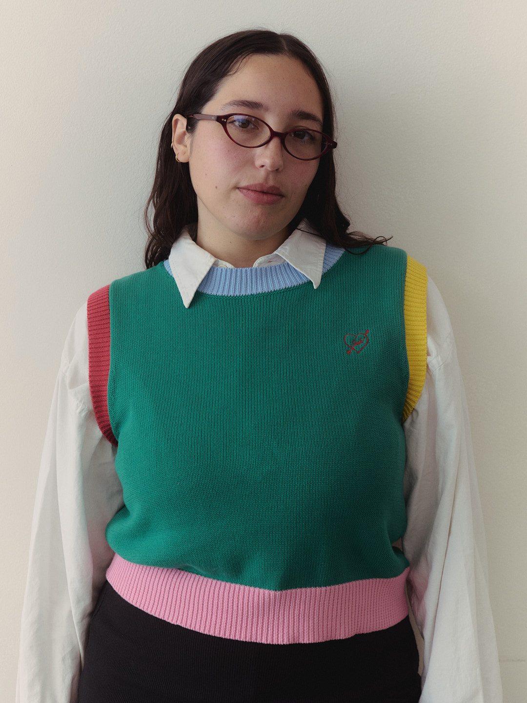 Quinn Sweater Vest | Colorblock
