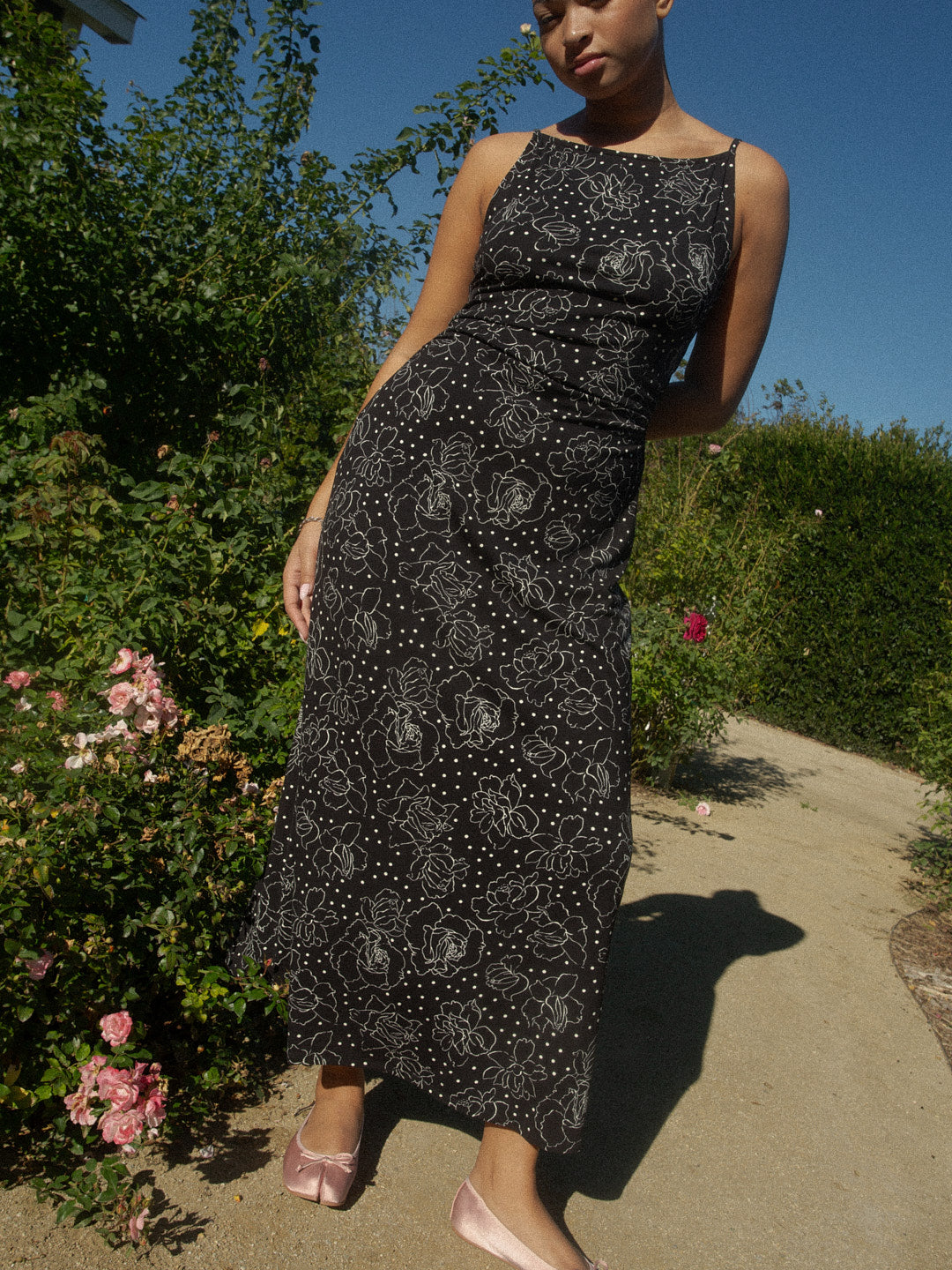 Maya Dress | Rose Dot Black