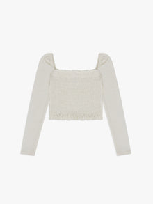 Sophie Smocked Longsleeve | Ivory