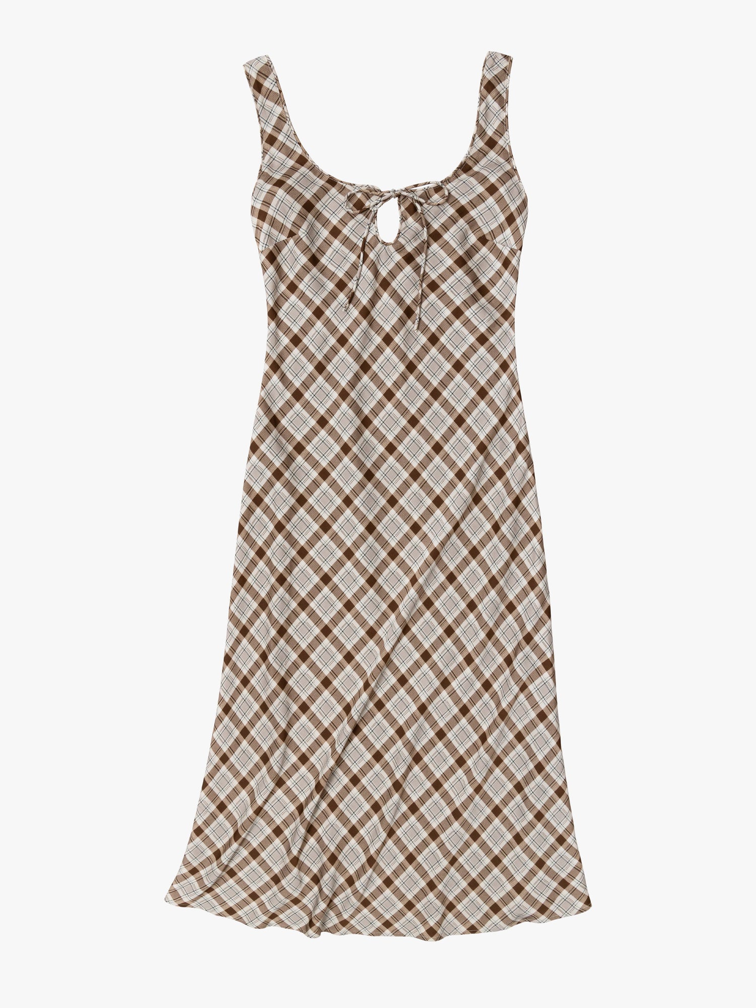 Tabitha Dress | Tan Plaid