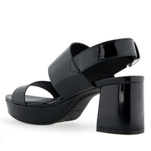 Camilia Sandal Platform | Black Faux Patent