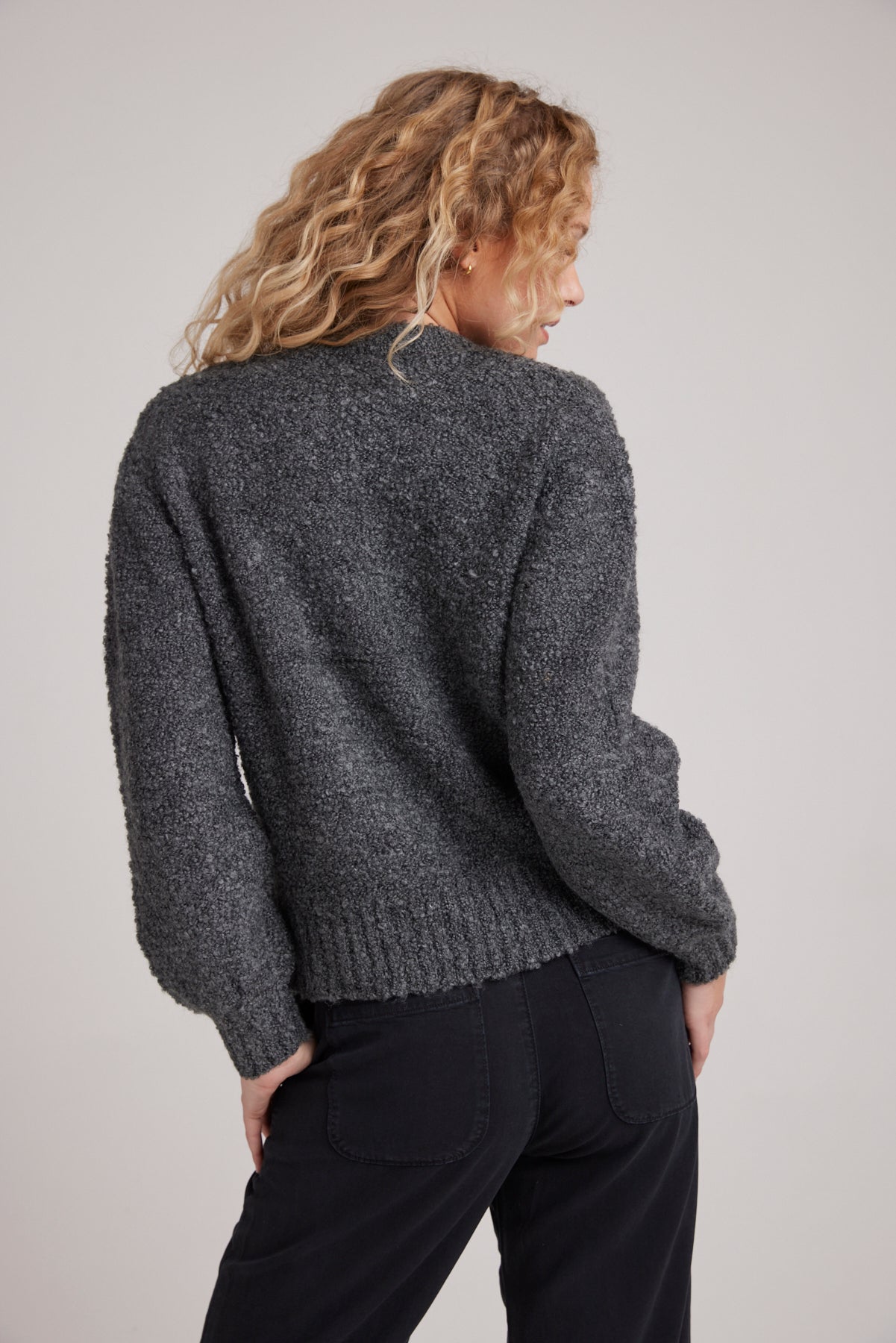 Long Sleve Crew Sweater - Shadow Grey