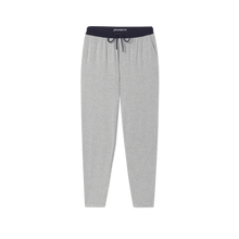 Breathable Modal French Terry Sweatpants | Light Gray Heather/Navy