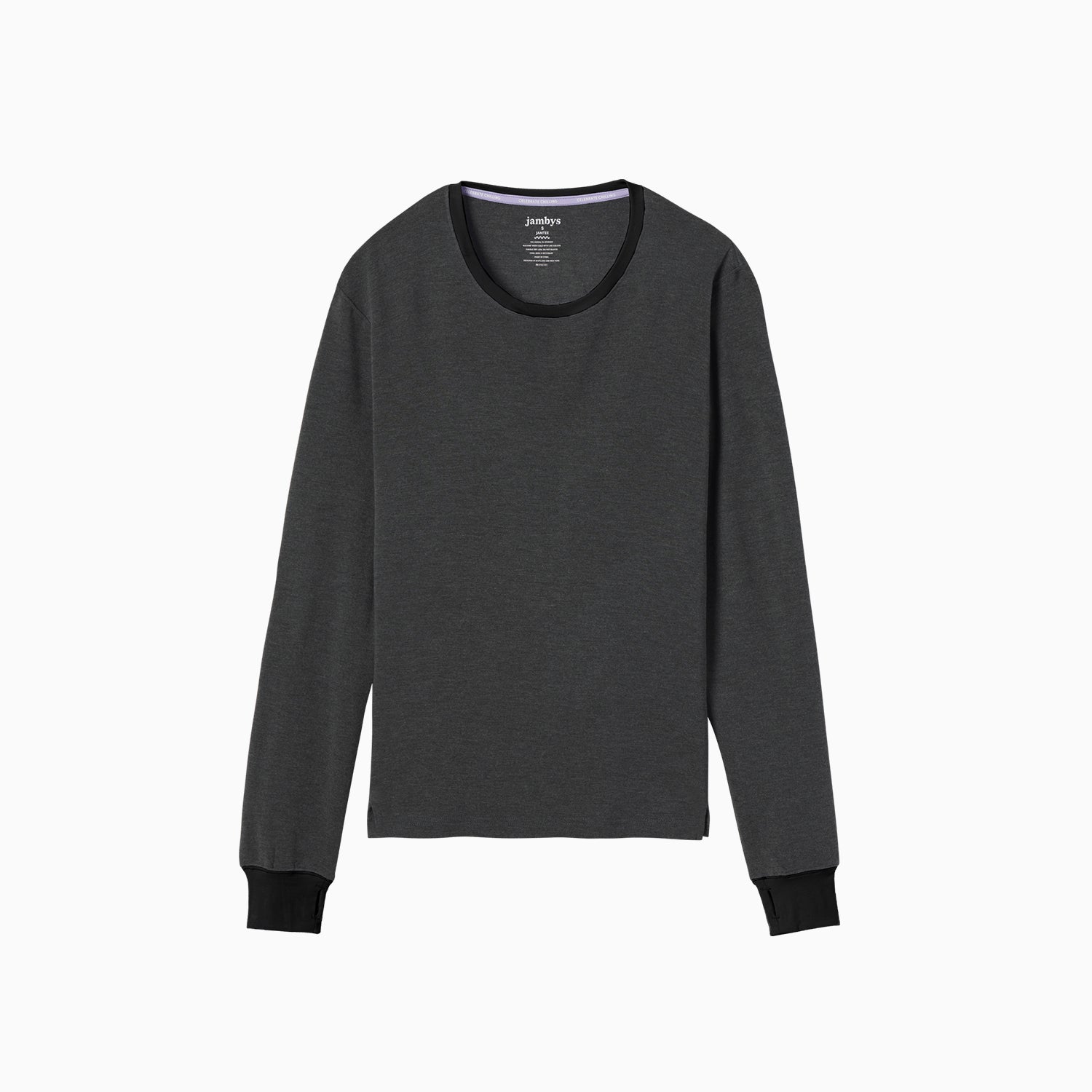 Ultra-Soft French Terry Long-Sleeve Tee | Gray/Black