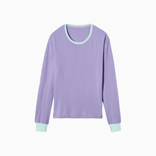 Ultra-Soft French Terry Long-Sleeve Tee | Lavender/Mint