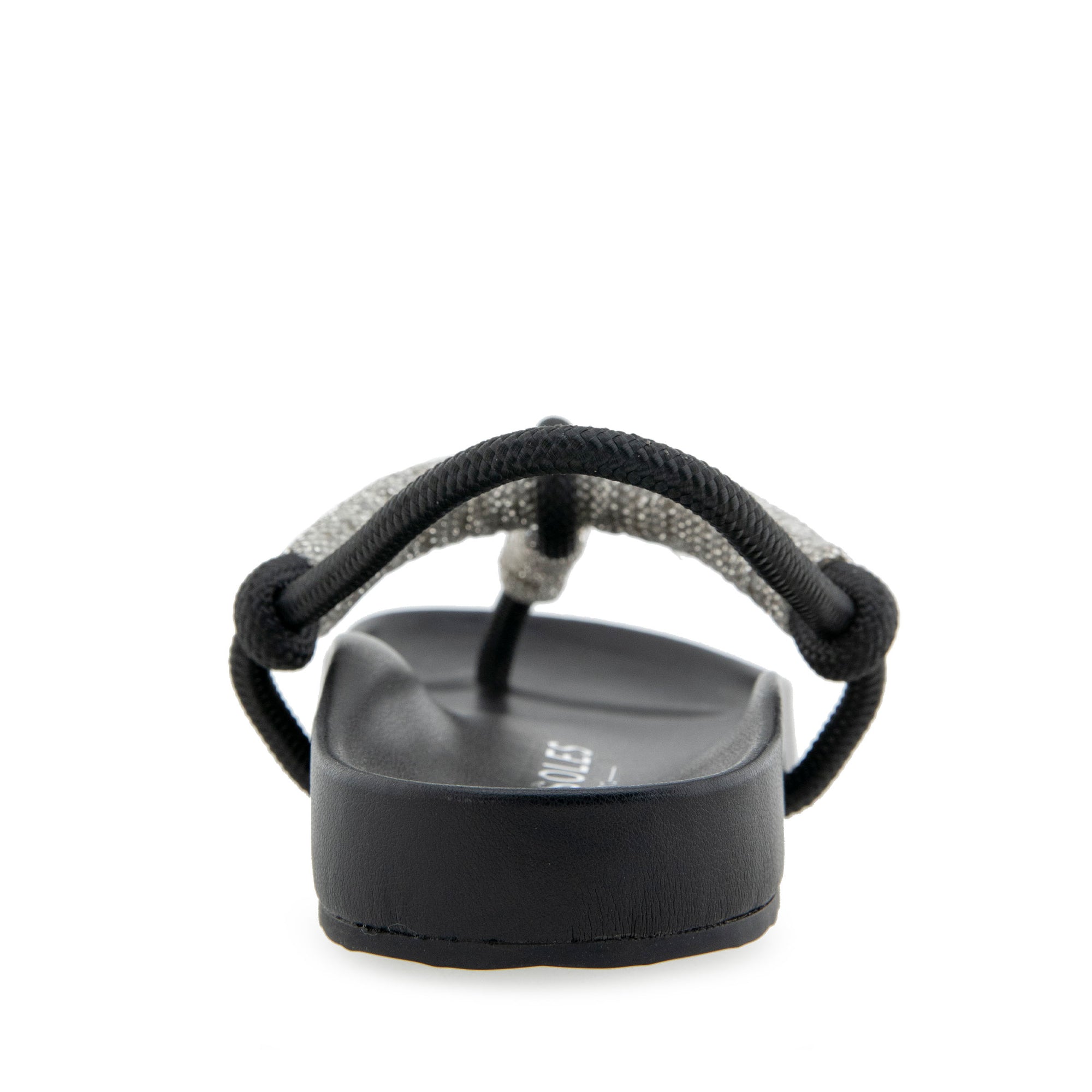 Leve Sandal Footbed | Crstyal/Black Rope