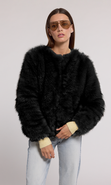 Lucas Faux Fur Jacket | Black