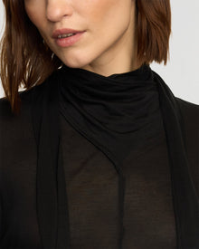 Helena | Lucine Scarf-Neck Semi-Sheer Tencel Tee in Size Small 