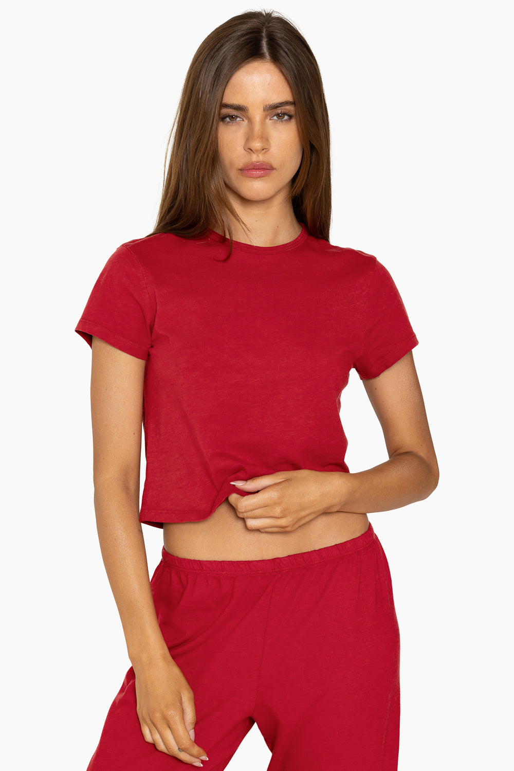 Classic Cotton Daily Linny Tee | Lucky Red
