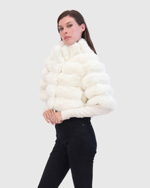 Fur-Free Chinchilla (Faux Fur) Bolero | White Chinch