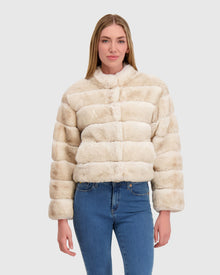 Fur-Free Chinchilla (Faux Fur) Jacket | White Chinch