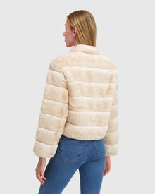 Fur-Free Chinchilla (Faux Fur) Jacket | White Chinch