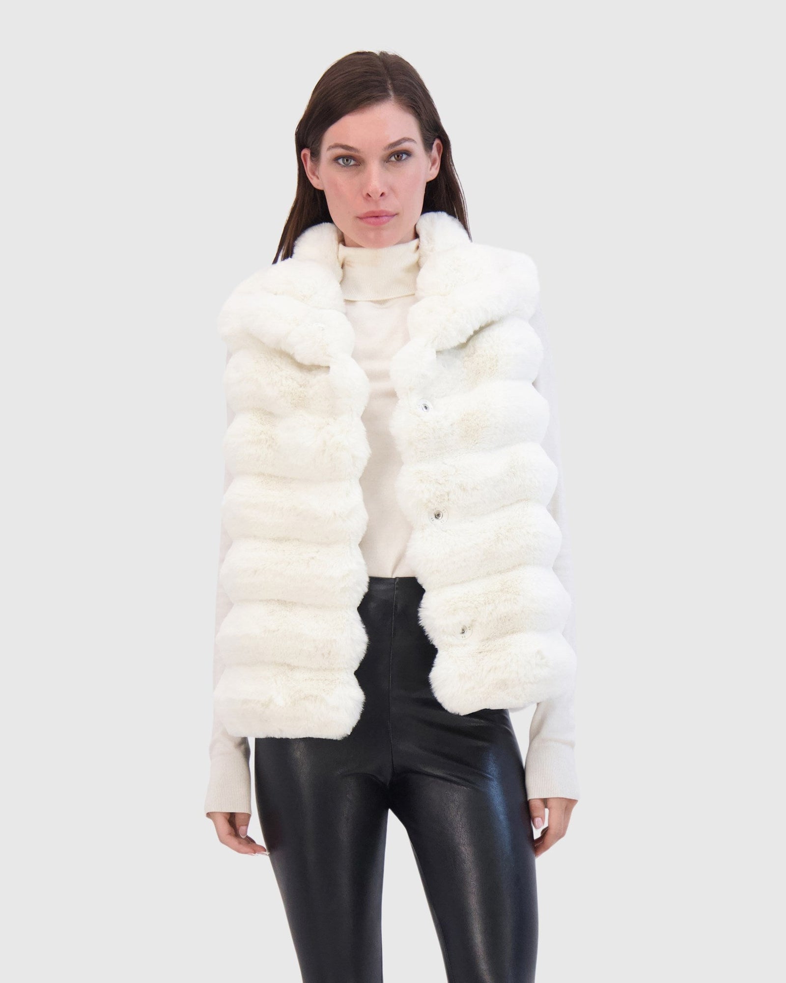 Fur-Free Chinchilla (Faux Fur) Vest | White Chinch