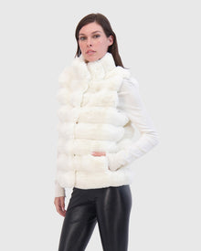 Fur-Free Chinchilla (Faux Fur) Vest | White Chinch
