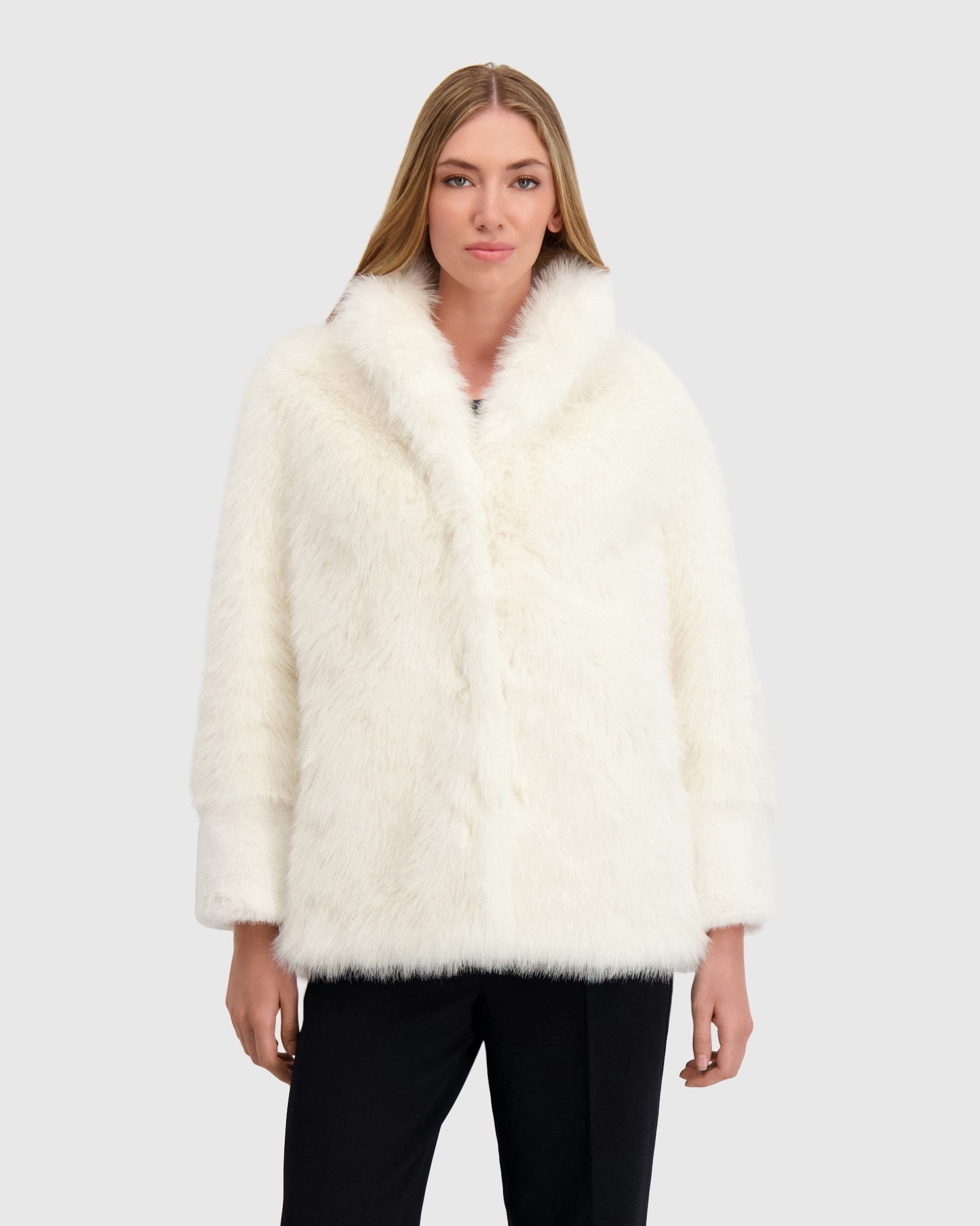 Fur-Free Fox And Mink (Faux Fur) Jacket | White
