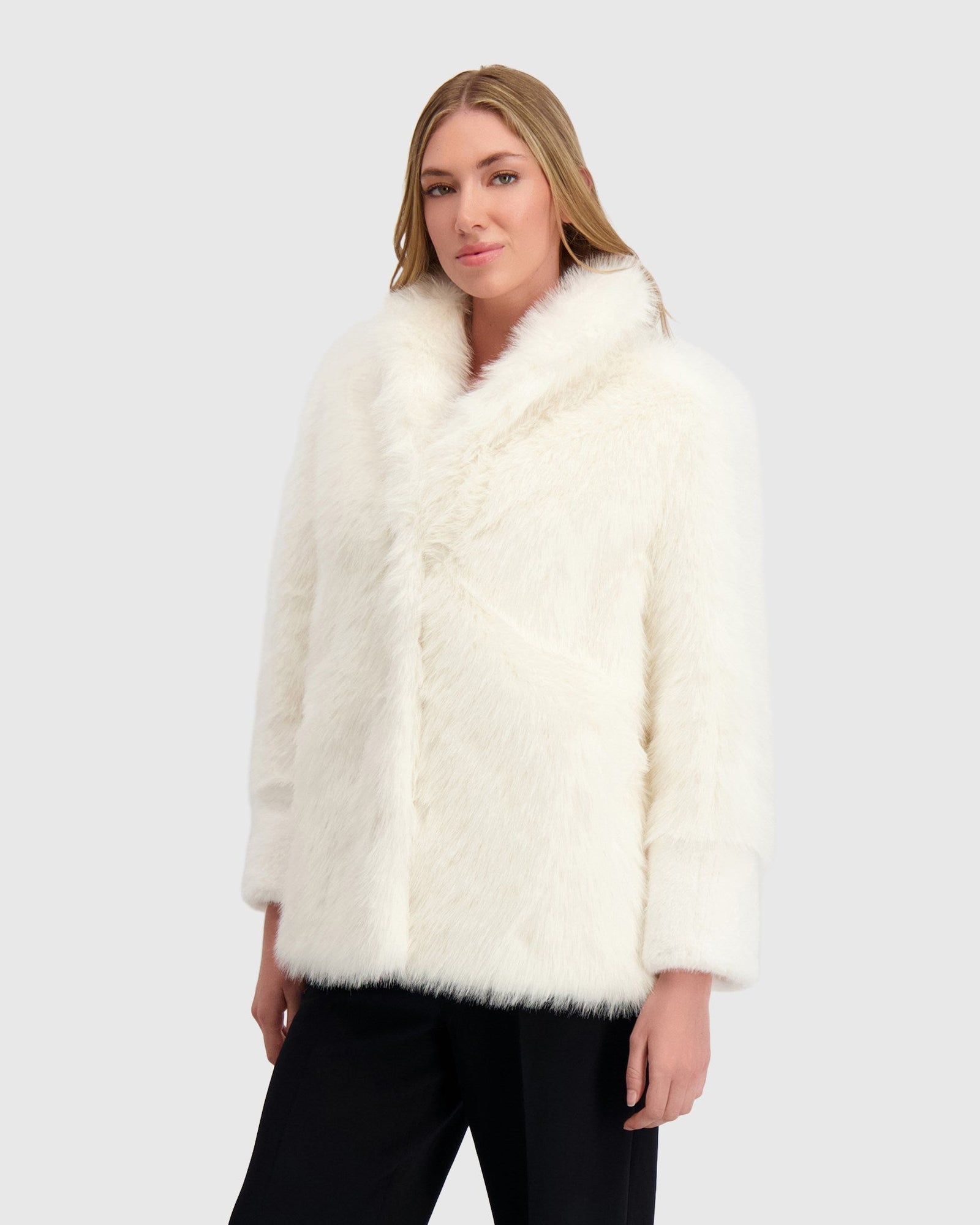 Fur-Free Fox And Mink (Faux Fur) Jacket | White