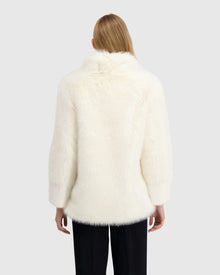 Fur-Free Fox And Mink (Faux Fur) Jacket | White