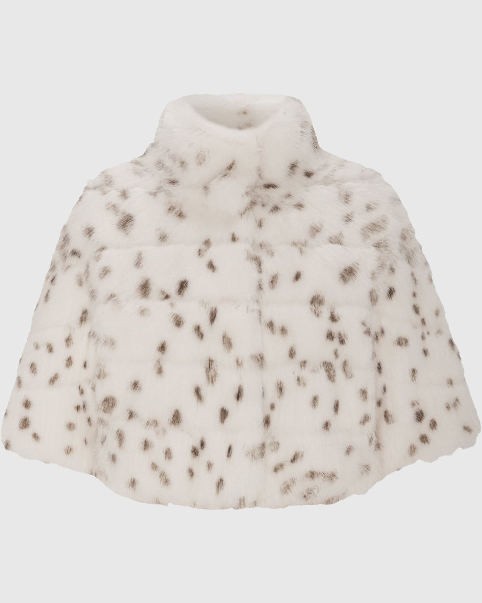 Fur-Free Fox (Faux Fur) Bolero | White/Black Spotted