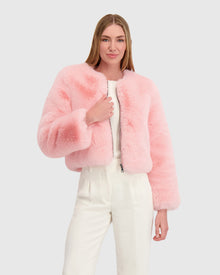 Fur-Free Fox (Faux Fur) Bolero | Pink