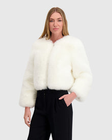Fur-Free Fox (Faux Fur) Bolero | White