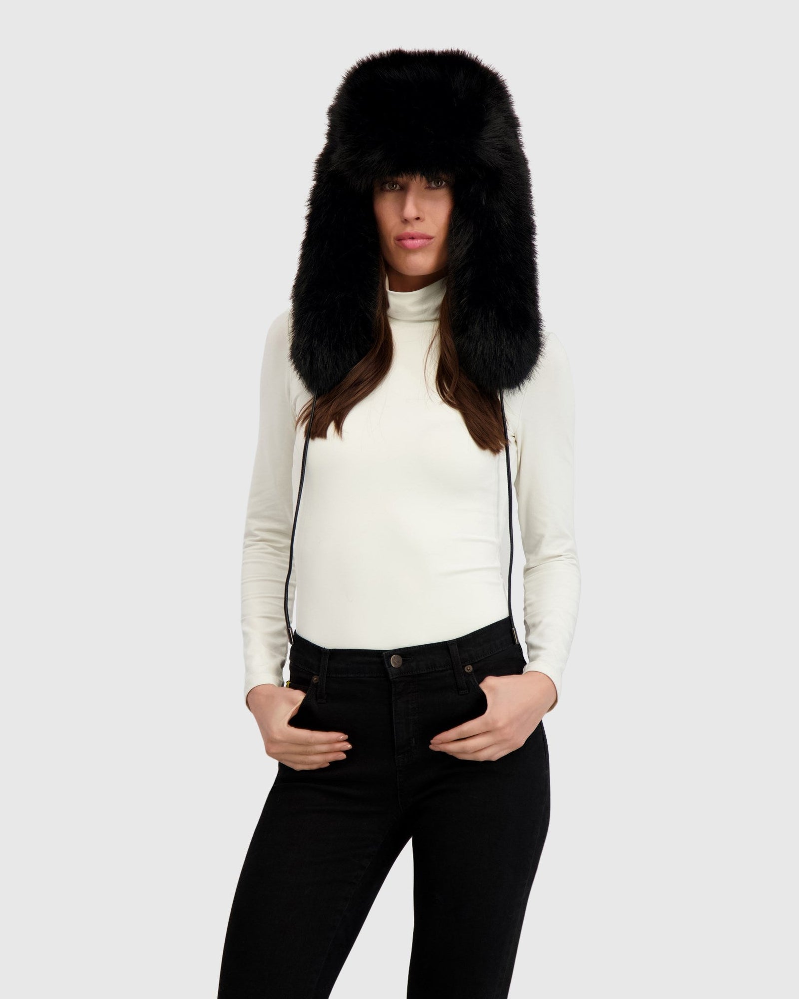 Fur-Free Fox (Faux Fur) Hat | Black