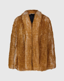 Fur-Free Fox (Faux Fur) Jacket | Whiskey Multi